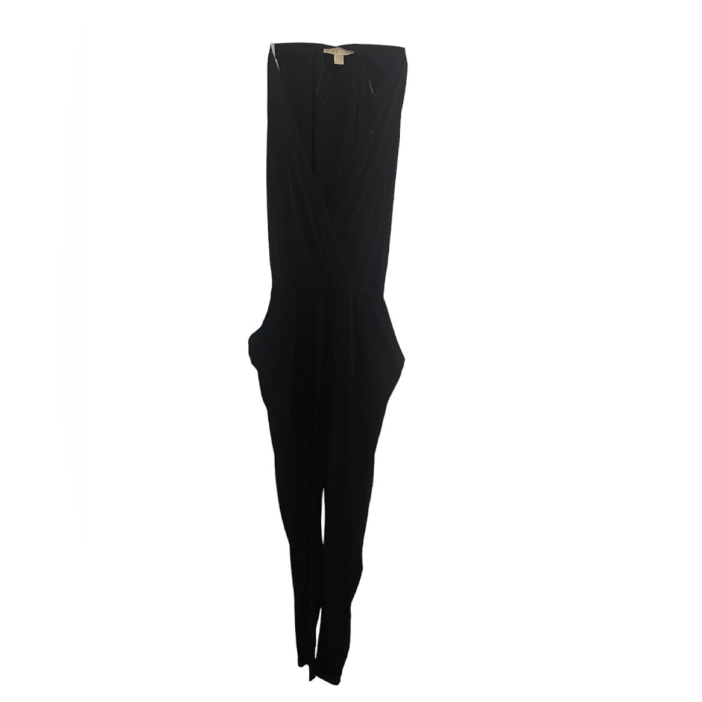 Women's MICHAEL Michael Kors Black V-Neck Jumpsuit, Size XS